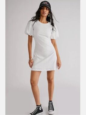 free people celestial mini dress Free People Denim Find Me Now Mini Dress Button Up Textured Celestial Blue S NWT